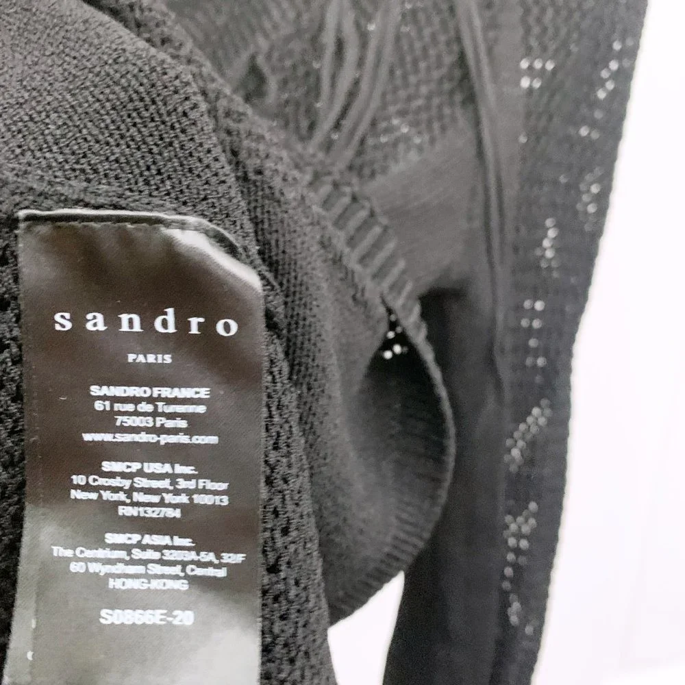 Sandro Open Knit Fringe Sweater - Picture 6 of 11